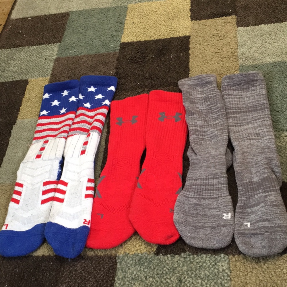 Under Armour basketball socks 3 for $25